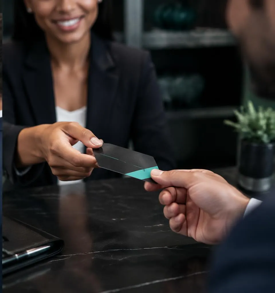 Intercambio de contacto durante una conversación comercial
