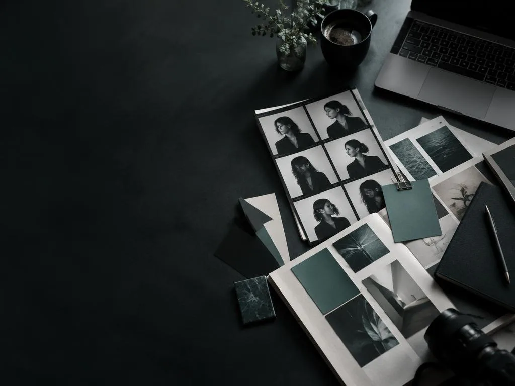Mesa creativa preparada para definir una estrategia de marca personal